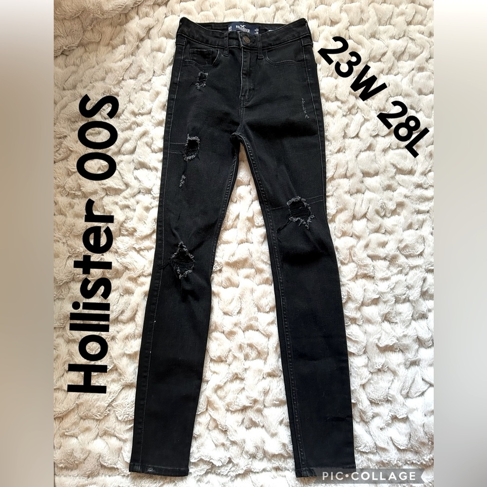 VGUC Hollister skinny ripped leggings, high waisted size 00S